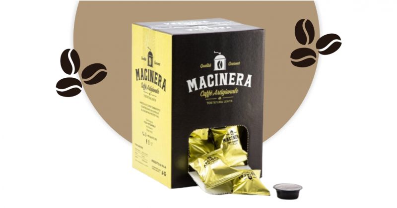   MACINERA Caffe artigianale - offerta 50 capsule compatibili A Modo Mio miscela classica