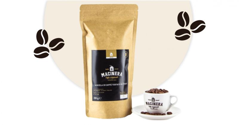   MACINERA - offerta Caffe artigianale tostato in grani miscela dolce 250 grammi