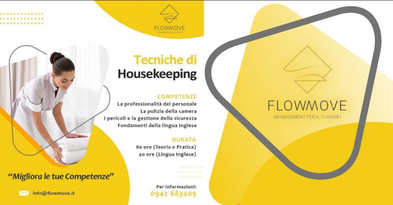 Offerta corso housekeeping Messina - promozione corso tecniche di housekeeping Giardini Naxos