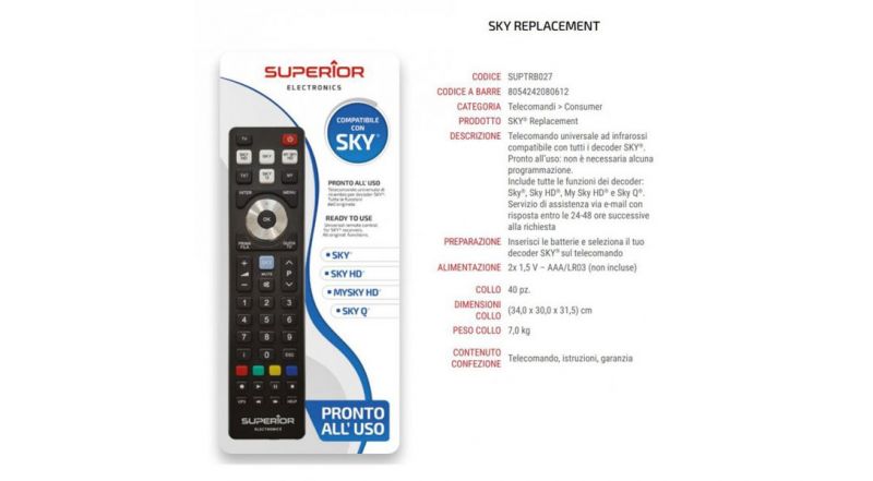 Offerta Telecomando compatibile per tutti i decoder SKY