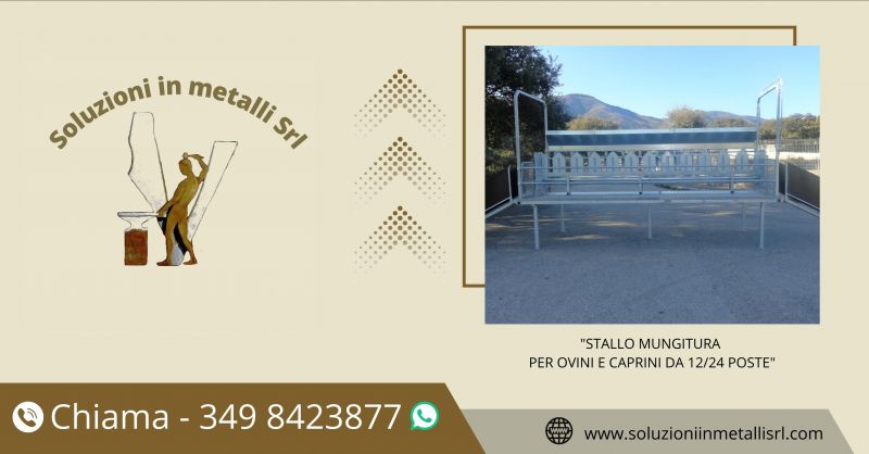   SOLUZIONI IN METALLI Italia - offerta stallo mungitura ovini e caprini 12-24 poste autocatture sequenziali