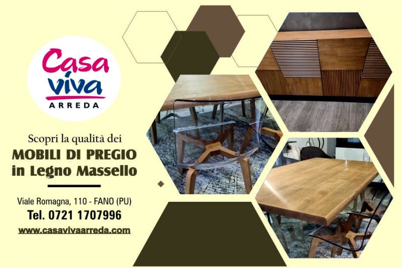 offerta mobili in legno massello a fano - occasione negozio vendita arredo in legno massello pesaro