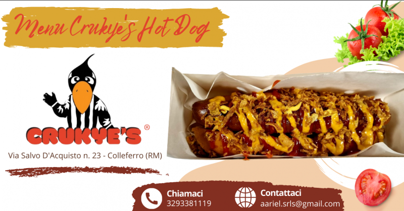 CRUKYE S Offerta menu hot dog Colleferro - promozione menu hot dog con bacon Roma