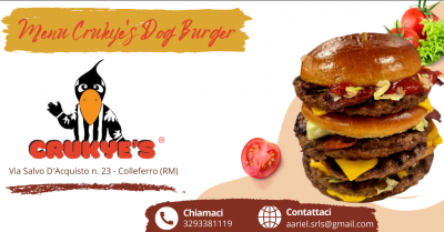 crukye s offerta dog burger menu colleferro promozione menu dog burger roma