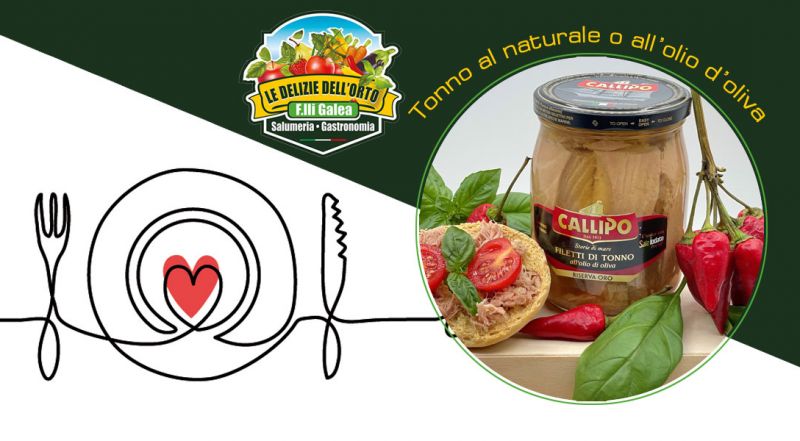 Offerta filetti di tonno al naturale Calippo vendita online - promozione filetti di tonno olio oliva Callipo online