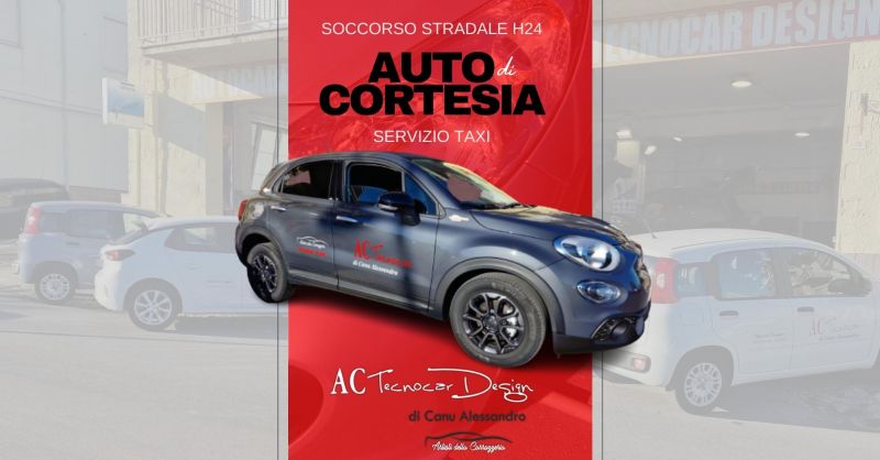 promozione noleggio auto di cortesia Sassari - offerta soccorso stradale h24 carrozzeria AC TECNOCAR