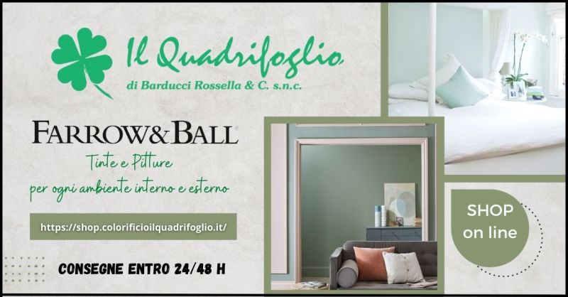 occasione shop on line tinte e pitture naturali per interni FARROW and BALL - COLORIFICIO IL QUADRIFOGLIO