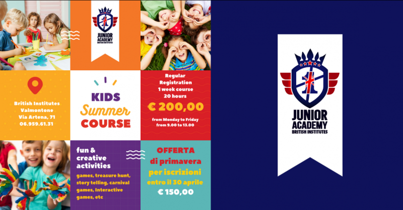 Offerta corso estivo di potenziamento della lingua inglese per ragazzi Valmontone Roma