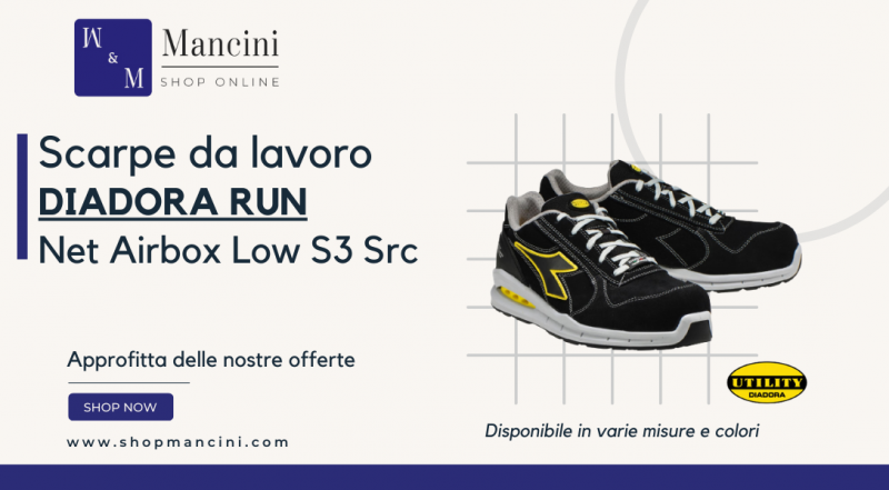   Offerta vendita online scarpe da lavoro Diadora Run con puntale di alluminio