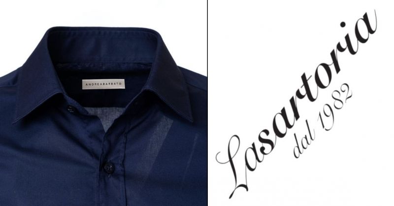 PRODUCTION MADE IN ITALY Finest style 100% pure cotton mens shirt with long sleeves in solid blue