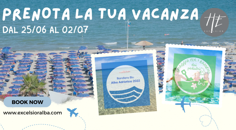  Offerta hotel Alba Adriatica spiaggia bandiera blu Teramo – occasione hotel con bandiera verde dei pediatri Teramo