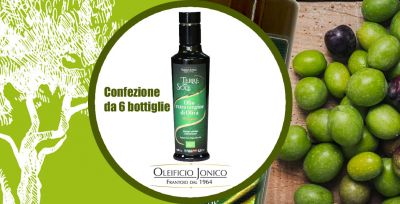 offerta vendita online confezione da 6 bottiglie olio extravergine d oliva biologico italiano oleificio jonico