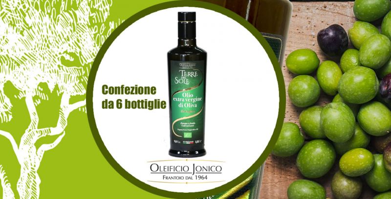 Offerta shop online Olio extravergine Oliva Biologico italiano confezione da 6 bottiglie - Oleificio Jonico