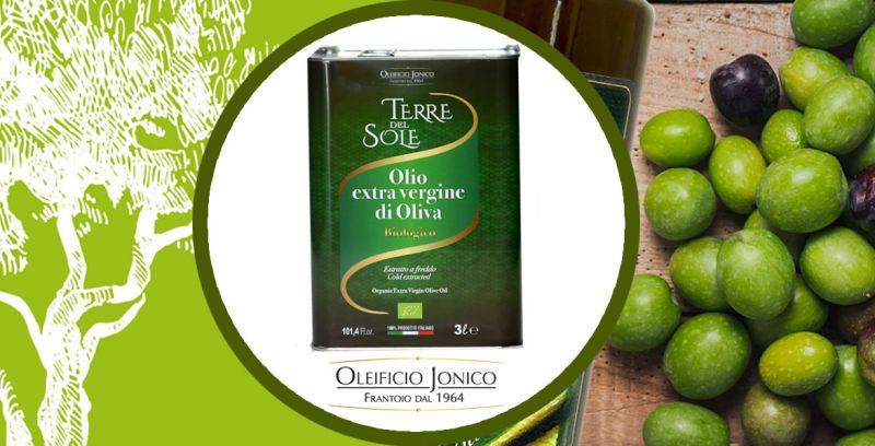 Offerta vendita online lattina 3 litri Olio Biologico italiano extravergine Oliva - Oleificio Jonico