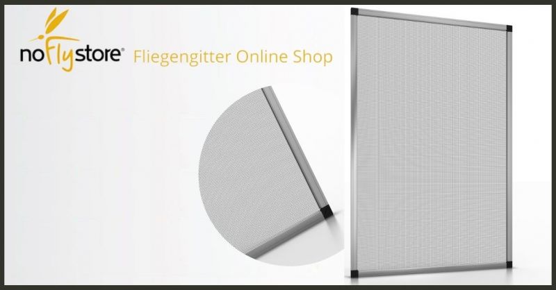 NoFly Store - SPANNRAHMEN-FLIEGENGITTER Alu-Fliegengitter mit Netz aus Fiberglas made in Italy