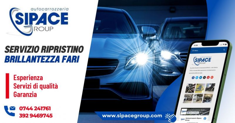 Servizio lucidatura ripristino brillantezza fari auto