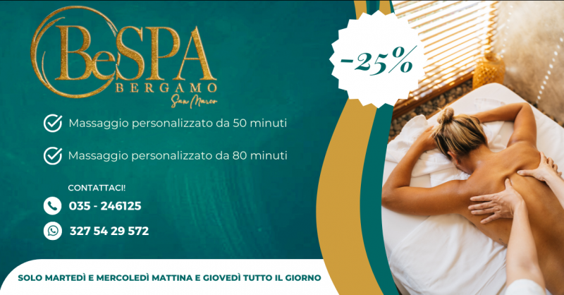 Offerta massaggio scontato personalizzato a Bergamo