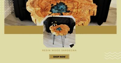  resin wood sardegna offerta tavolino in radica d ulivo secolare e resina epossidica effetto abisso