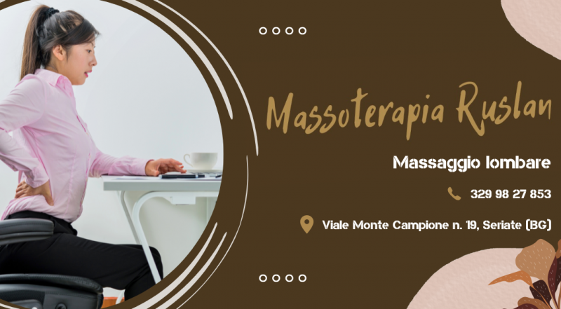 Offerta massaggio lombare a Bergamo e provincia - promozione massaggio schiena per il dolore lombare Seriate