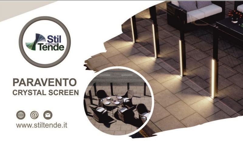 offerta paravento semi automatico amovibile crystal screen per ristoranti