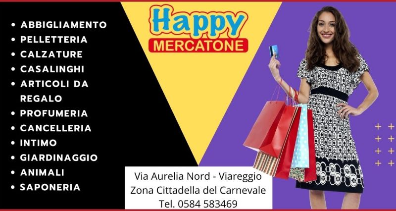 HAPPY MERCATONE - offerta negozio abbigliamento e casalinghi a Viareggio