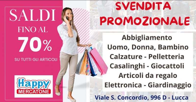 negozio svendita promozionale con sconti fino al 70