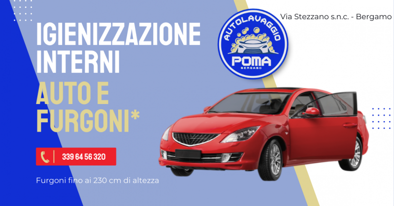 Offerta igienizzazione con ozono interni auto Bergamo - occasione pulizia interni auto con prodotti igienizzanti Bergamo