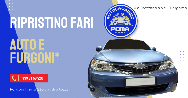 Offerta ripristino fari auto Bergamo