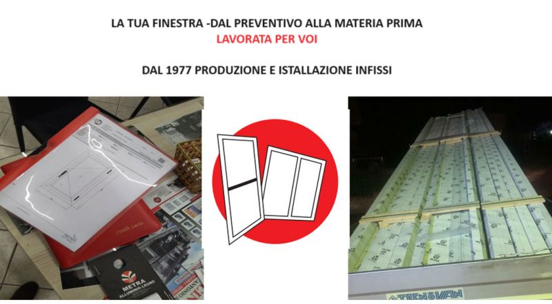 Produzione finestre alluminio taglio termico Metra a Frosinone