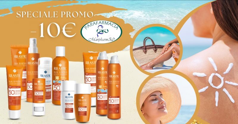 promozione solari Rilastil Sun System sconto 10 euro