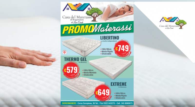 Offerta promozione materassi in memory Novara – occasione vendita materassi a molle indipendenti Novara