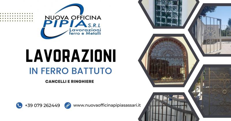 NUOVA OFFICINA PIPIA SASSARI - OFFERTA LAVORAZIONI IN FERRO BATTUTO SU MISURA