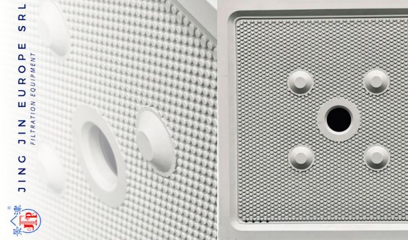  Piastre filtranti da incasso 800 x800 con piastra a camera di selezione speciale per presse filterp per industrie chimiche