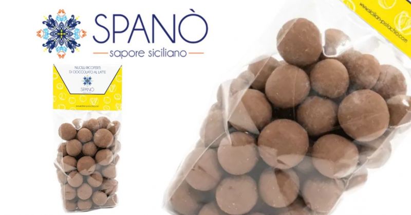 Online-Angebot handgefertigte Nucilli di Sicilia bezogen mit Milchschokolade made in Italy