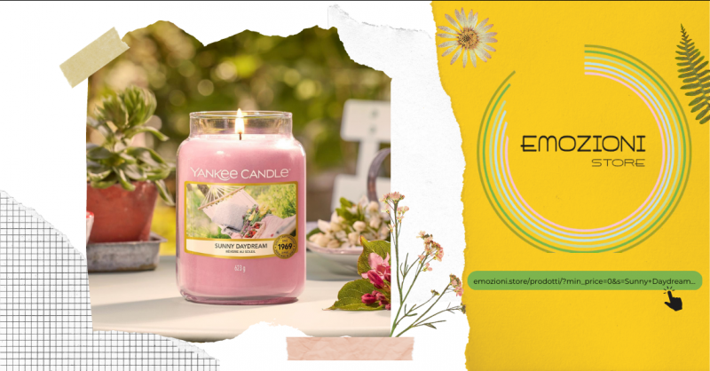 Offerta Yankee Candle grande media e piccola Sunny Daydream fiorita