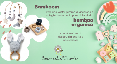 offerta vendita accessori e abbigliamento bamboom udine prodotti per bambini made in italy ed eco sostenibili udine