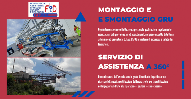    Offerta Montaggio e smontaggio Gru edili Reggio Emilia – Occasione Servizio di assistenza gru edili Reggio Emilia