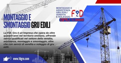 servizio professionale di montaggio e smontaggio gru edili