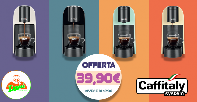 Offerta shop online vendita macchina Caffitaly per capsule caffe e cappuccino a 39 euro