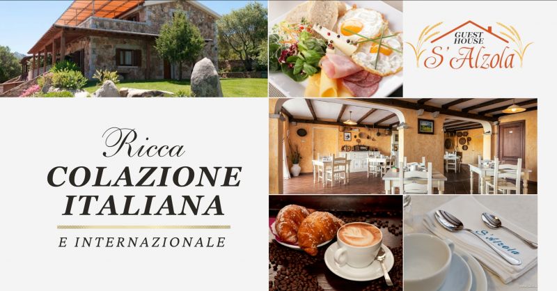  offerta guest house con ricca colazione italiana e internazionale a buffet Porto Rotondo