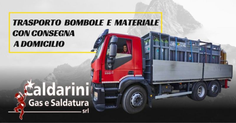 trasporto bombole e materiale con consegna a domicilio