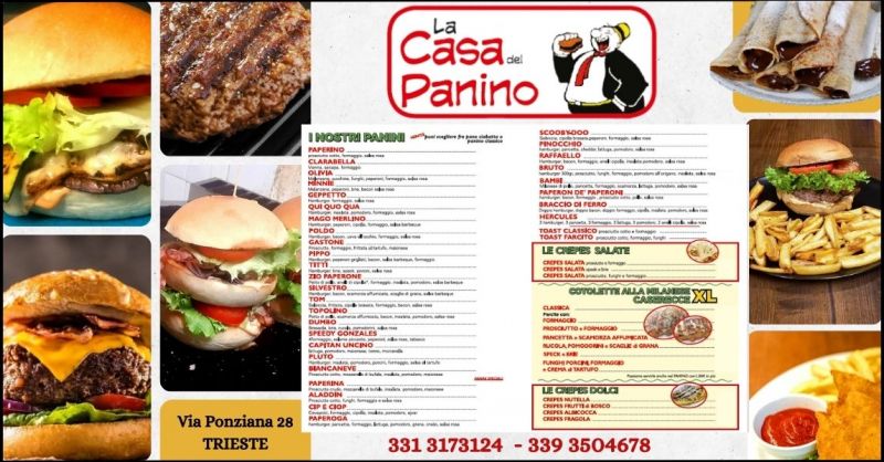 trova dove mangiare panini e Hamburger a Trieste