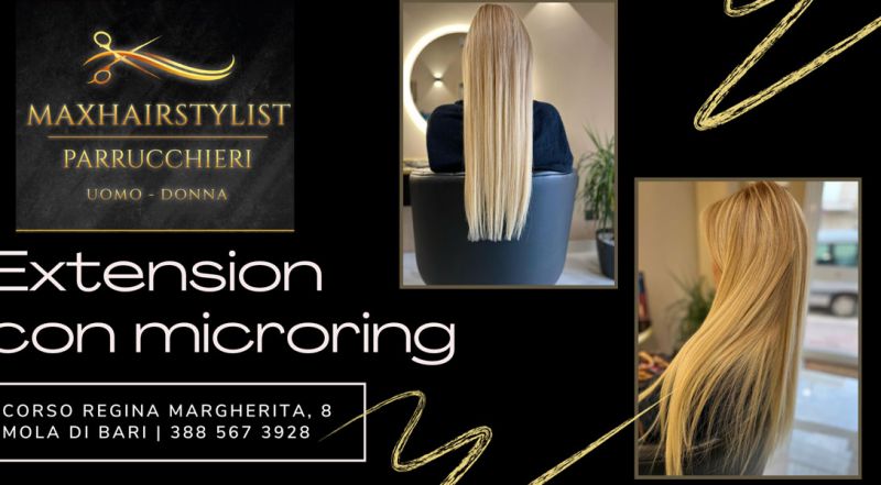    OFFERTA EXTENSION CON CAPELLI VERI CON MICRORING MOLA DI BARI – PROMOZIONE EXTENSION E TRATTAMENTO ALLA CHERATINA MOLA DI BARI