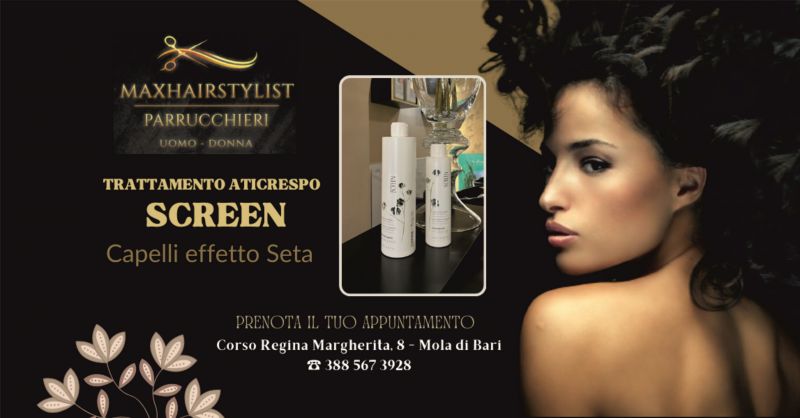 trattamento anticrespo iscreen per capelli mola di bari