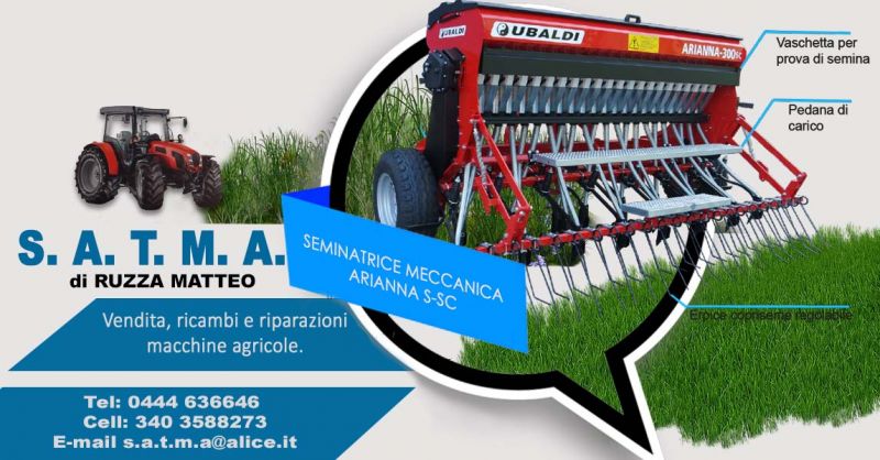 Offerta seminatrice meccanica per semina su terreni di notevole pendenza