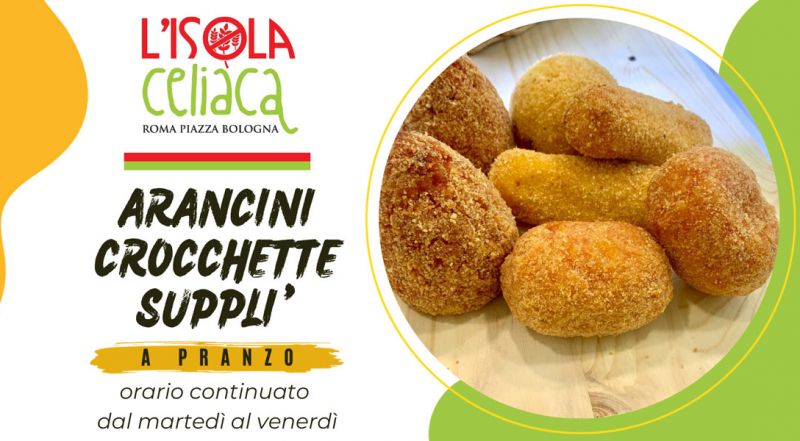 Offerta Arancini e Suppli senza glutine a pranzo a Piazza Bologna