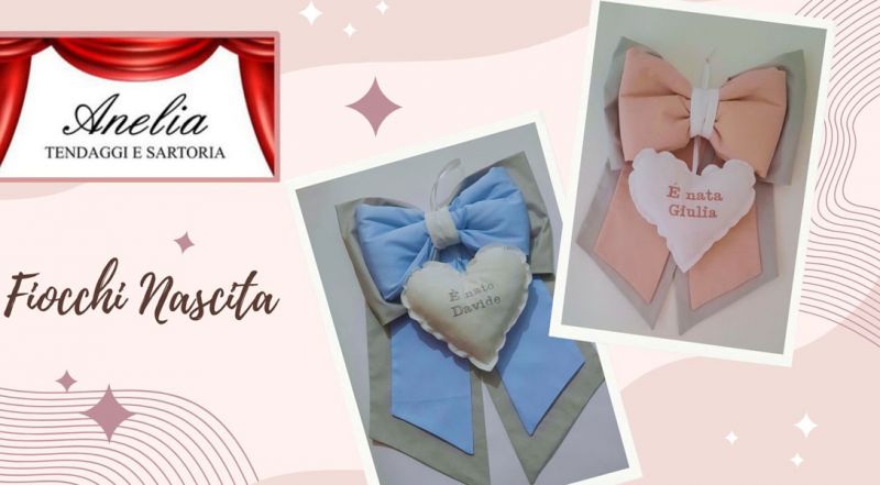 Offerta Fiocco Nascita Personalizzato Ricamato a Mano dal Design Unico