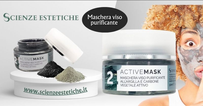 offerta maschera viso purificante argilla e carbone attivo per pelle