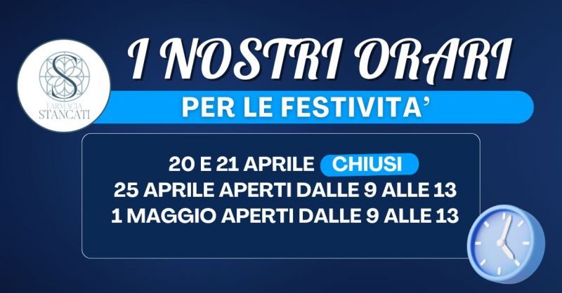 orari farmacia feste pasquali