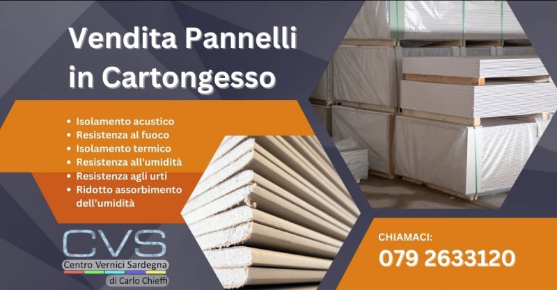 Vendita pannelli in cartongesso per interni